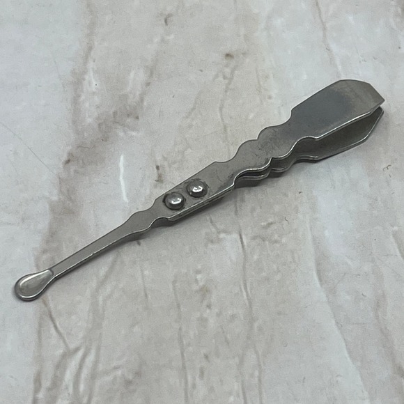 None Other - Vintage Combination Tweezer Cuticle Pusher Small Spoon Scoop SB8